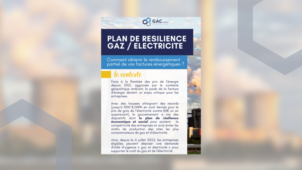 plan de resilience gaz electricite
